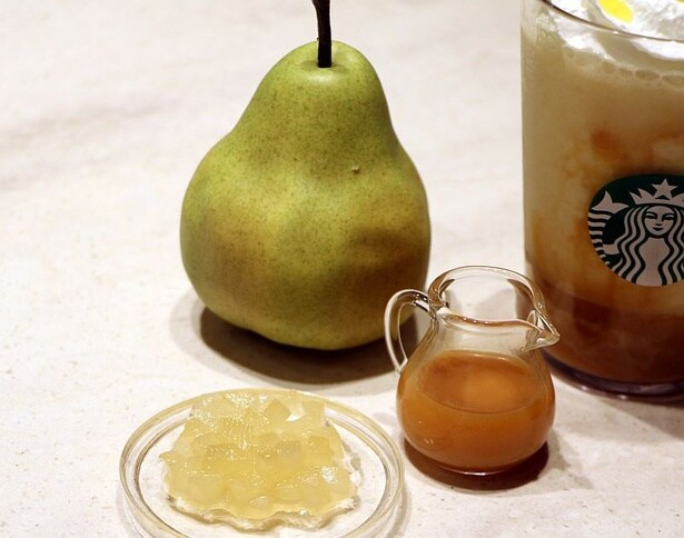 食感のある洋なし果肉も入っている