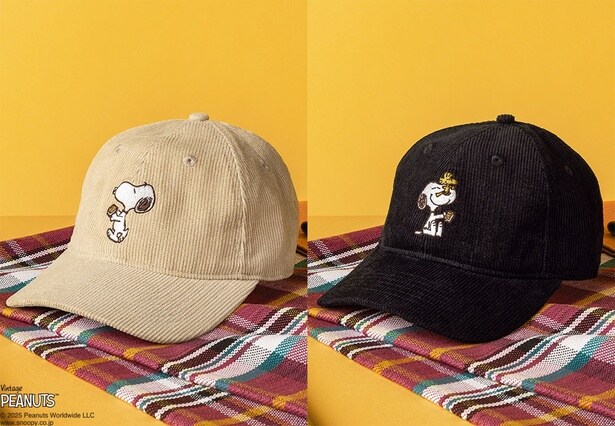 「スヌーピー シュガーバターの木 キャップ」(各2530円)