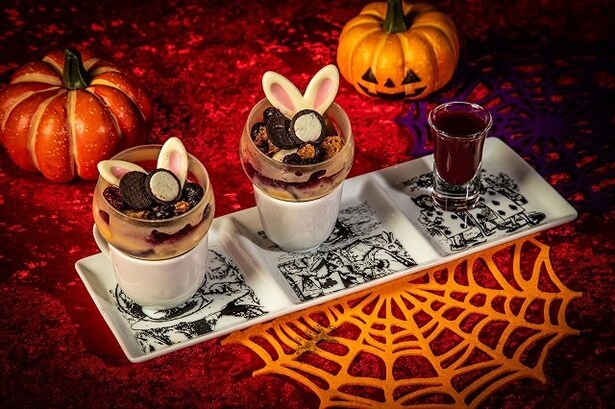 呪われたティータイム ～焼きリンゴと白桃のコンポート　アングレーズソース～