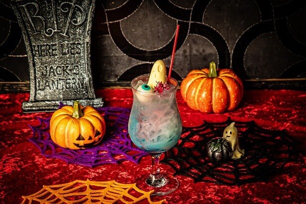 ホロウパーティ～霊界の宴～ ブルーキュラソー(ノンアルブルーシロップ)＋乳酸飲料＋ソーダ＋グレナデン