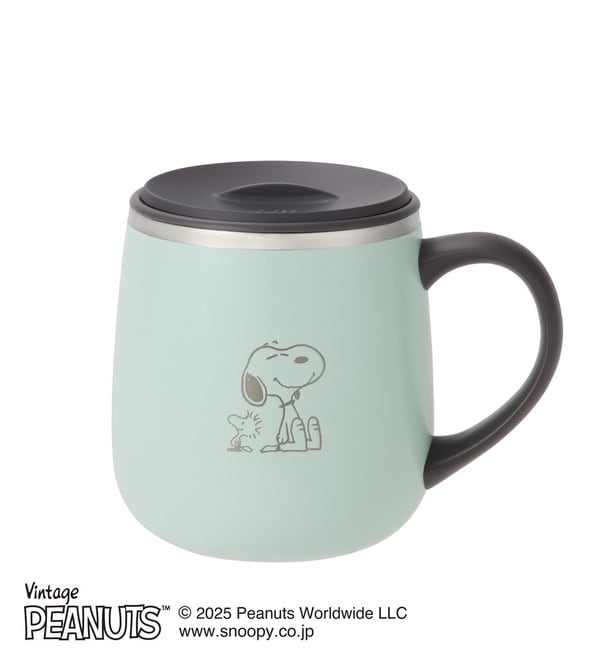 「PEANUTS 蓋つきステンレスマグshort(グリーン)」(2420円) 