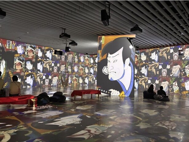 角川武蔵野ミュージアムで開催中。「体感型デジタルアート劇場 浮世絵 RE:BORN」(有料)