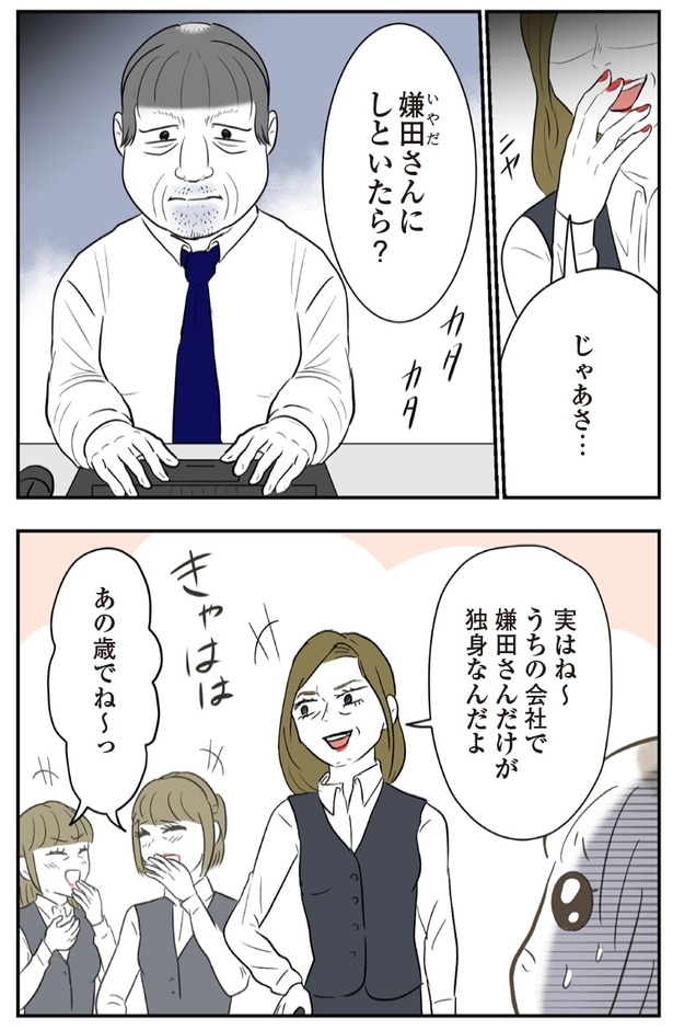 『人生崩壊～会社ぐるみのいじめで苦手な人と無理やり付き合わされました』3P-1