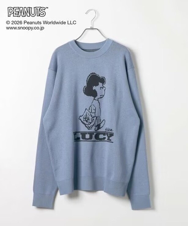 「スウェットライクニットプルオーバー(ダークブルー)」(5990円) 