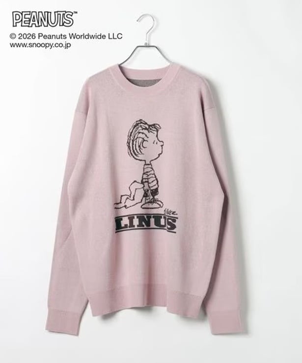 「スウェットライクニットプルオーバー(ダークピンク)」(5990円) 