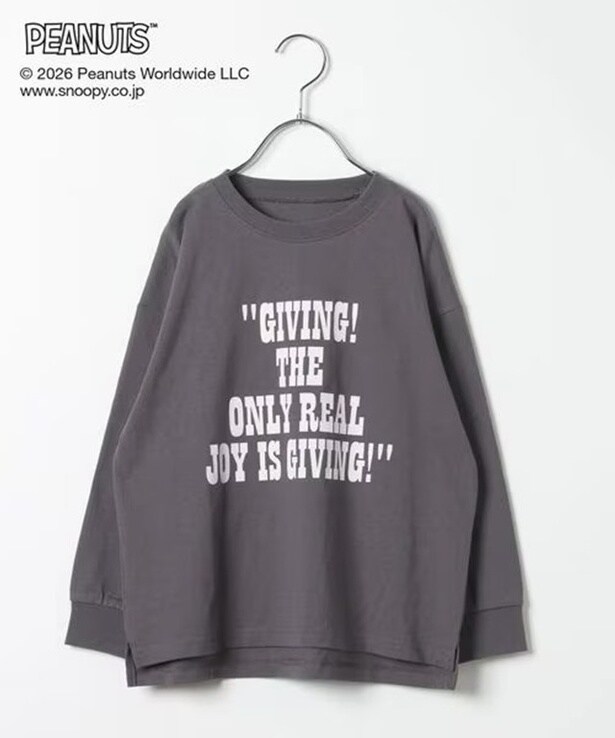 「ヘビロッTEEプリント長袖T/キッズ(チャコール)」(2990円) 