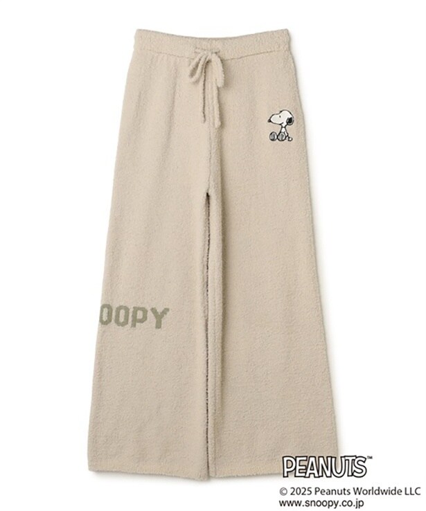 「【PEANUTS/ピーナッツ】SNOOPYもこもこルームウェアロングパンツ」(5489円)※アイボリー