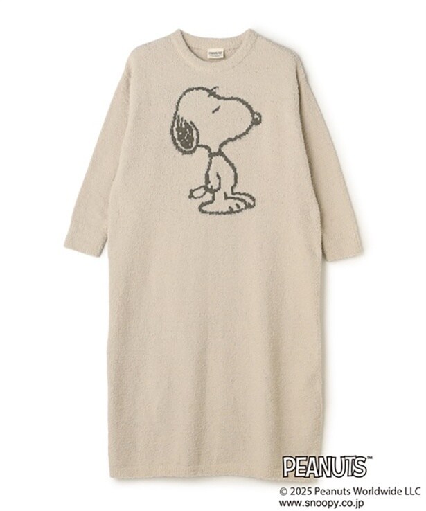 「【PEANUTS/ピーナッツ】SNOOPYもこもこルームウェアワンピース」(7480円)※アイボリー