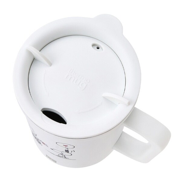 回転式フタは飲み口を隠せる仕様。デスクワークの強い味方