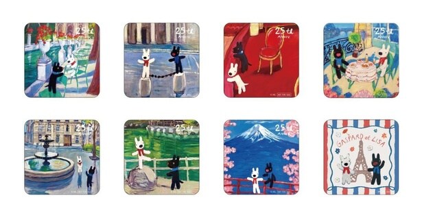 原画をデザインした限定コースター全8種。カフェメニュー注文でランダムプレゼント