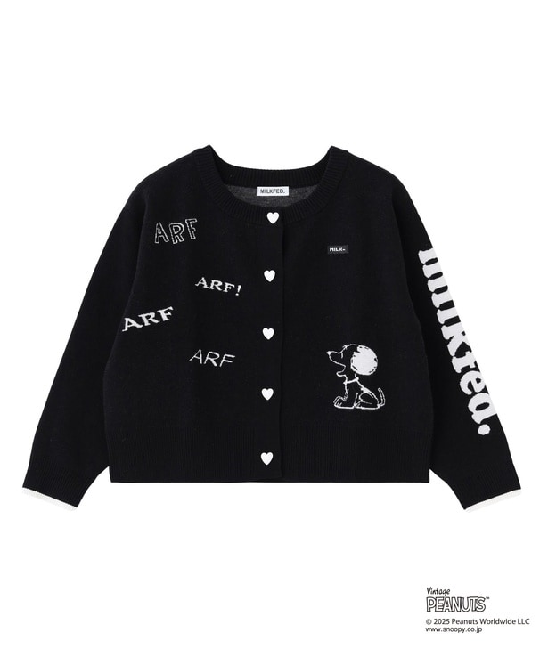 「MILKFED. × PEANUTS KNIT CARDIGAN(ブラック)」(1万3200円)