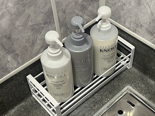 シャンプー、コンディショナー、ボディソープは設置されている