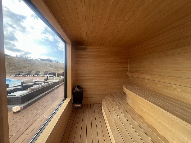 どのサウナ室にも大きな窓があり景色が楽しめるのがうれしい