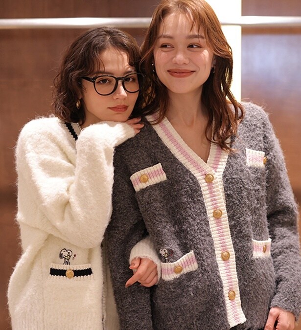 「Arpege story〈PEANUTS〉ループカーディガン」(2万2000円)