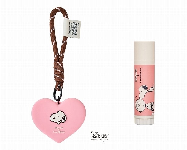 「【Cosme Kitchen  Products】＜PEANUTS＞アロマティック リップクリーム チャームセットHEART／PINK」(3300円)