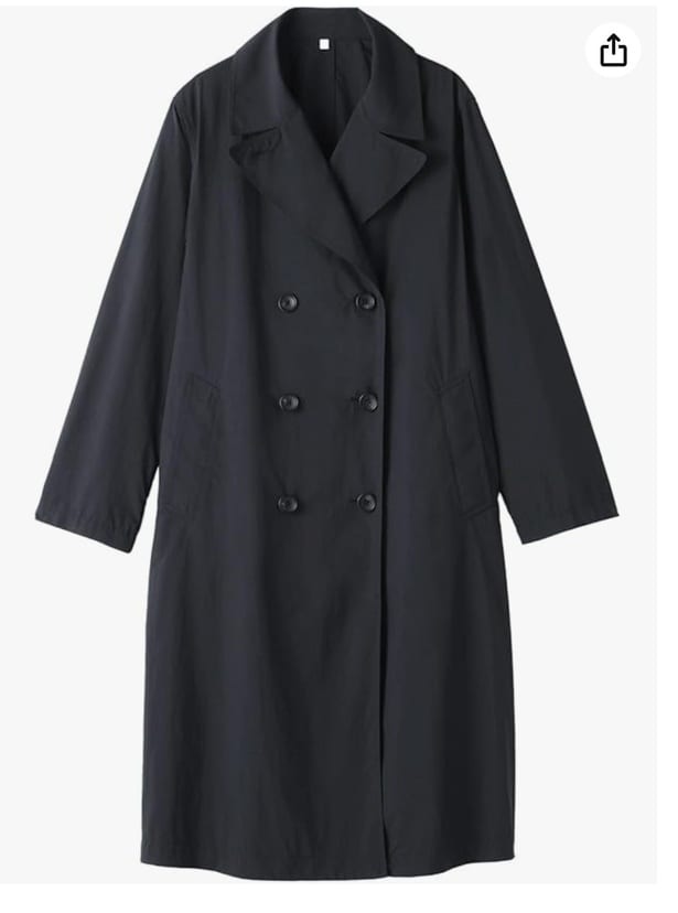 これはちょうど欲しかった！軽く羽織れて天気にも強い、シンプル最強アウター。ミニマル派に刺さる【無印良品】のトレンチコートがAmazonでチェックできる！