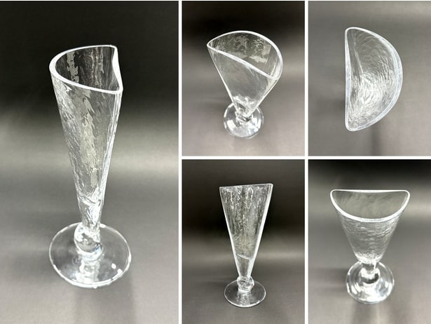 職人の手仕事によって生まれた、世界初(!?)の縦半分グラス