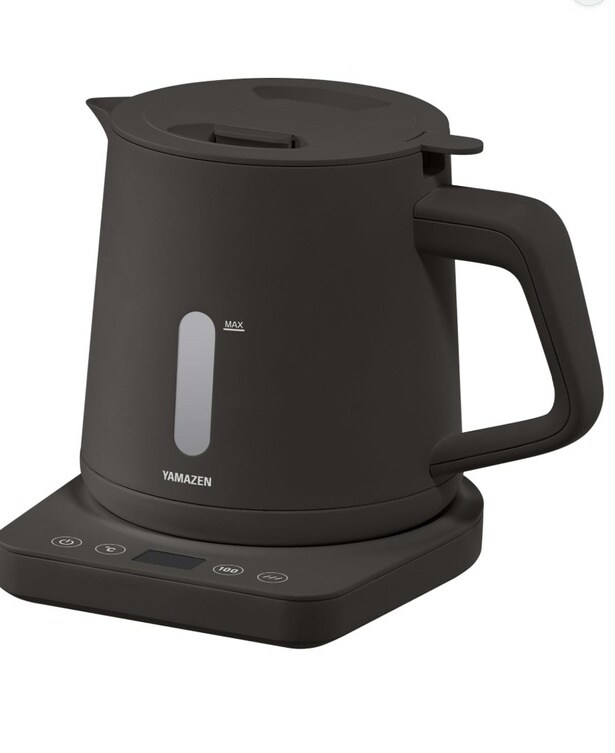 倒れても漏れにくい。安全性と使いやすさを備えた頼れるケトル【山善】の電気ケトルがAmazonに登場中‼