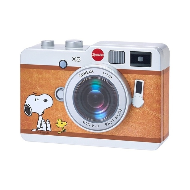 「スヌーピー PEANUTS EUREKA エウレカ カメラ缶」(972円)