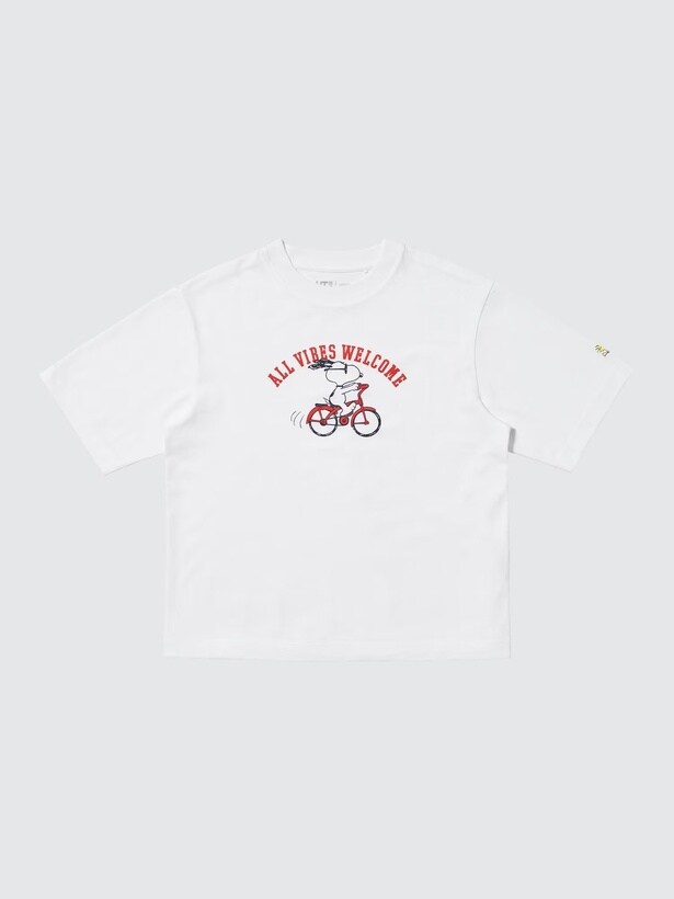 「GIRLS ピーナッツ UT／オーバーサイズフィット(ホワイト)」(990円)