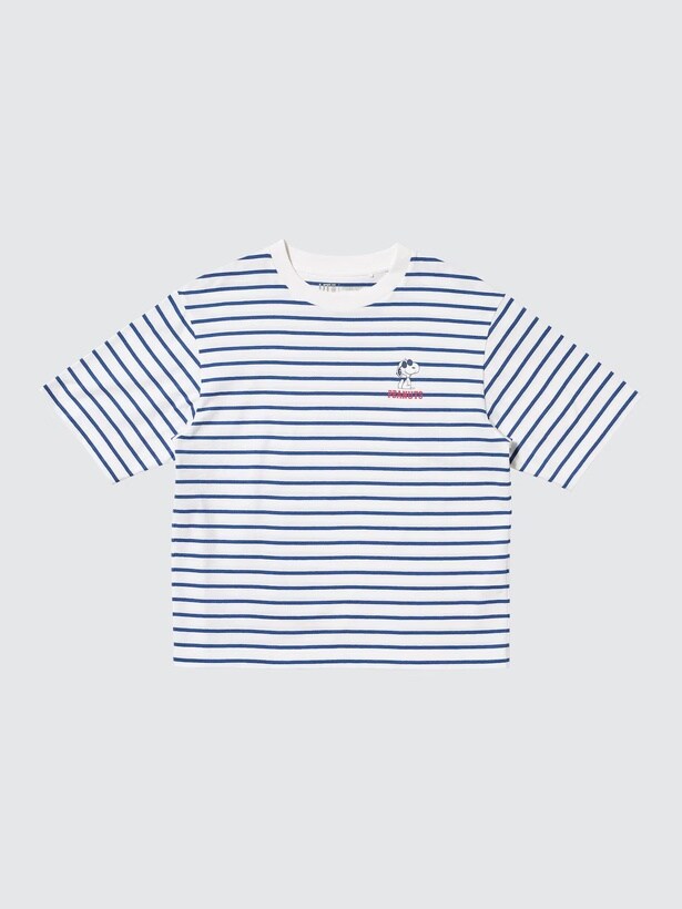 「GIRLS ピーナッツ UT／オーバーサイズフィット(ブルー)」(990円)