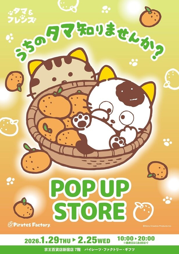 「タマ＆フレンズ POP UP STORE」が京王百貨店 新宿店で2026年1月29日(木)から開催