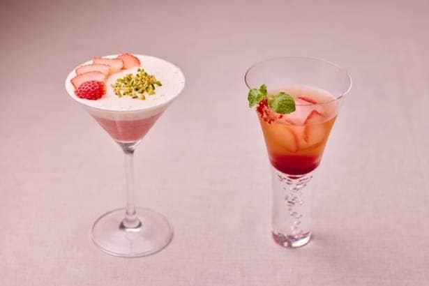 いちごのカクテル・モクテル