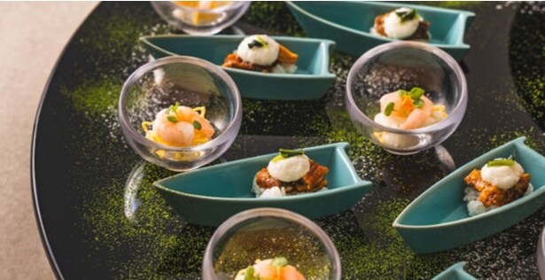 「寿司小鉢(鰻とトロロ・ミニちらし寿司)」