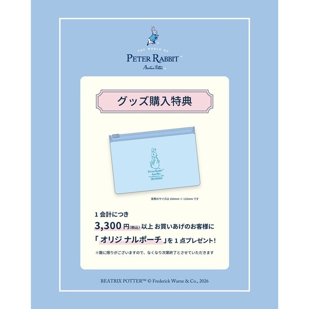 3300円以上の購入でオリジナルポーチをプレゼント