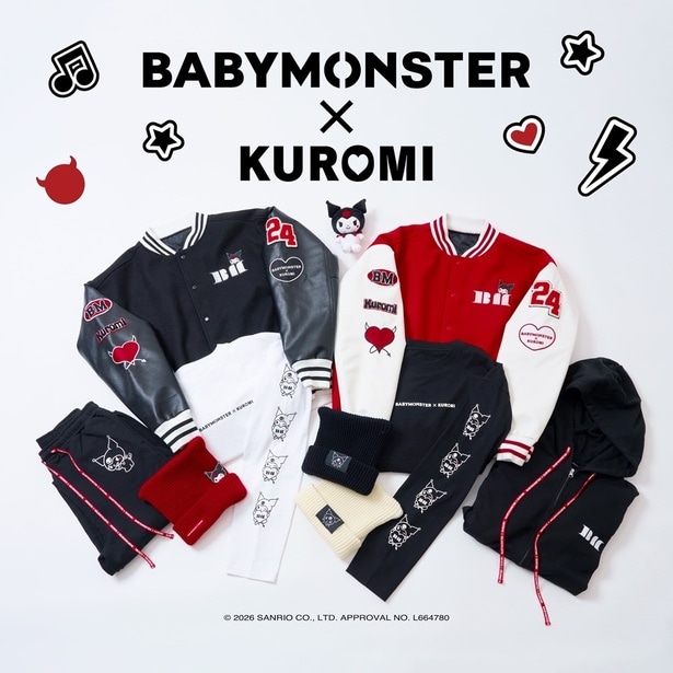 BABYMONSTER×クロミ、“モンスター級”コラボが実現！スタジャンからぬいぐるみまで全26種、一部ソールドアウトの人気ぶり