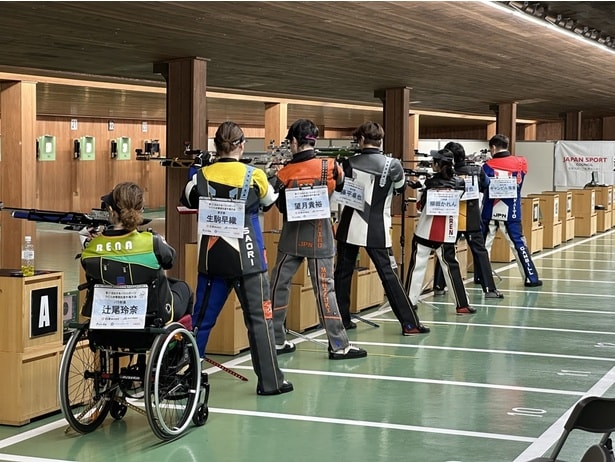 パラ射撃の試合の様子