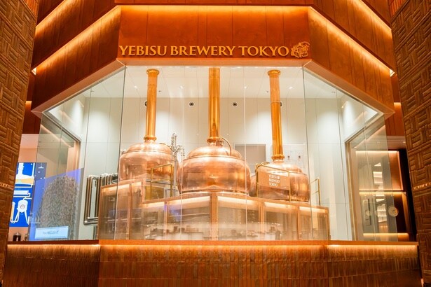 YEBISU BREWERY TOKYOの顔でもある、ドイツ製の仕込釜