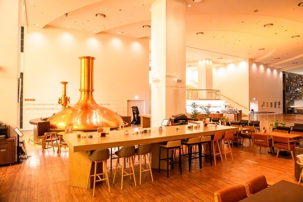 タップルームは、誰もが無料開放されているエリア。休日や仕事終わりに、ここだけのビールを堪能してみて