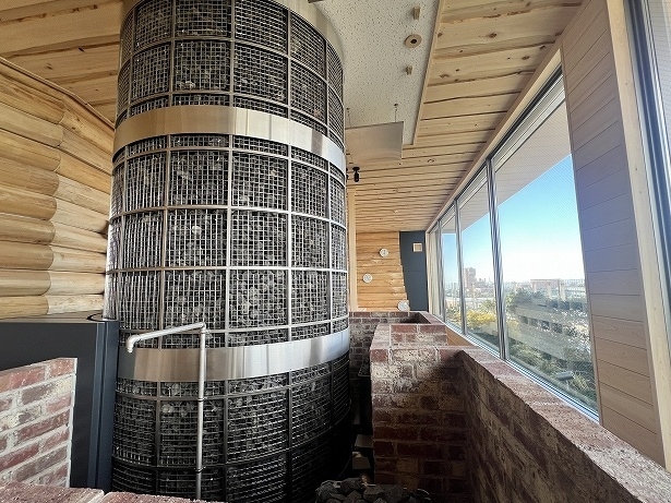 「グランビューサウナ」は真ん中にストーブがある