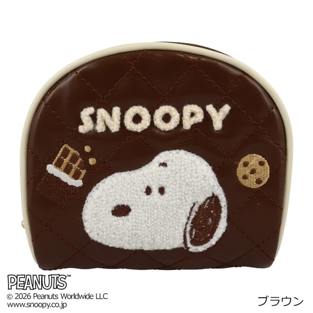 「スヌーピー PEANUTS チョコレートシリーズ 巾着ポーチ(ブラウン)」(2750円)