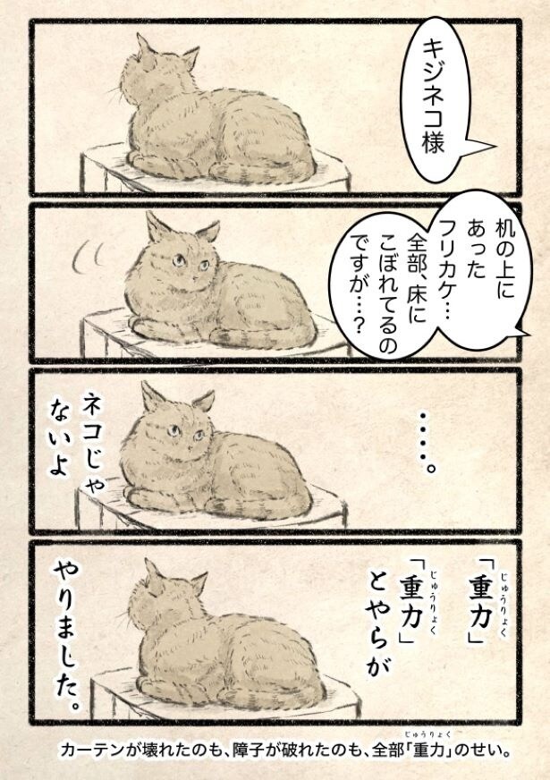 なんで全部、ネコがやったと思うんだ。