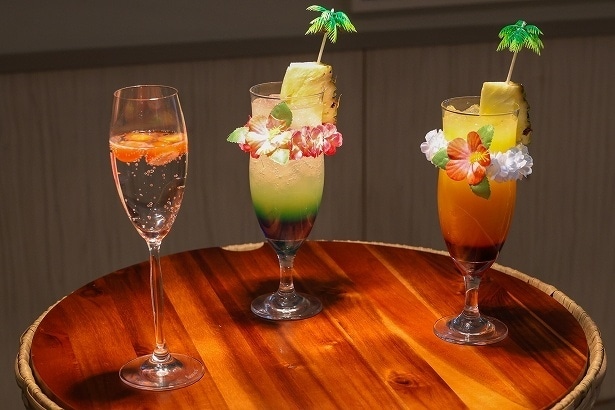 ノンアルコール派も満足できるドリンクも別料金で味わえる