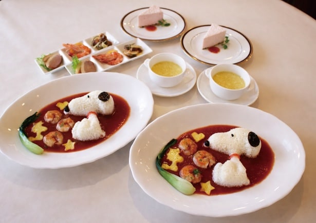 レストラン王府井「スヌーピーのスペシャルエビチリセット」(2名5500円) 