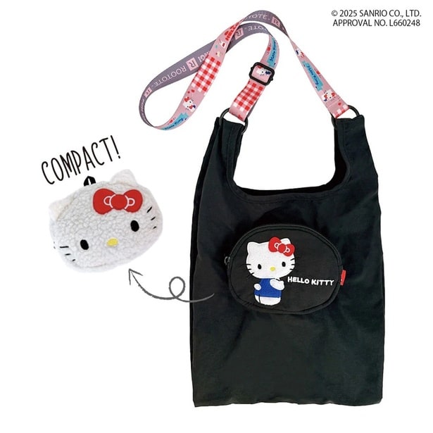 キティ・シナモン・マイメロ・プリン推し必見！ROOTOTEの“振り向きポーズ”刺しゅうのショッパー型トートがかわいすぎる