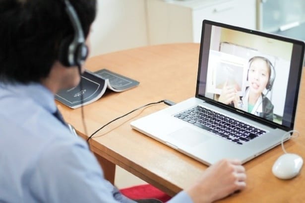 オンライン英会話の様子