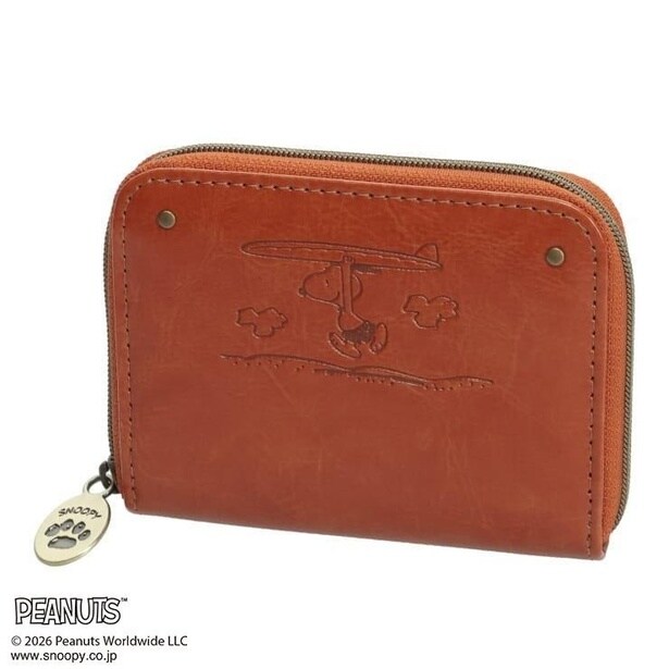 「レディース コインケース (PEANUTS)」(1089円)カラー：ブラウン