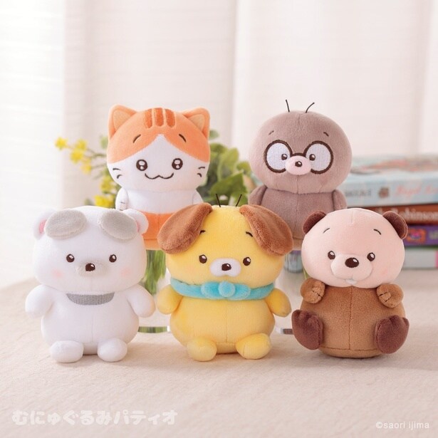 「のこのこ うちのコ」たちのむにゅぐるみマスコットが登場