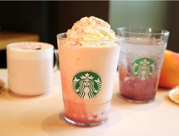 「桜 咲くよ 白桃 フラペチーノ」。ボディは白桃をベースにしたフラペチーノとなっている