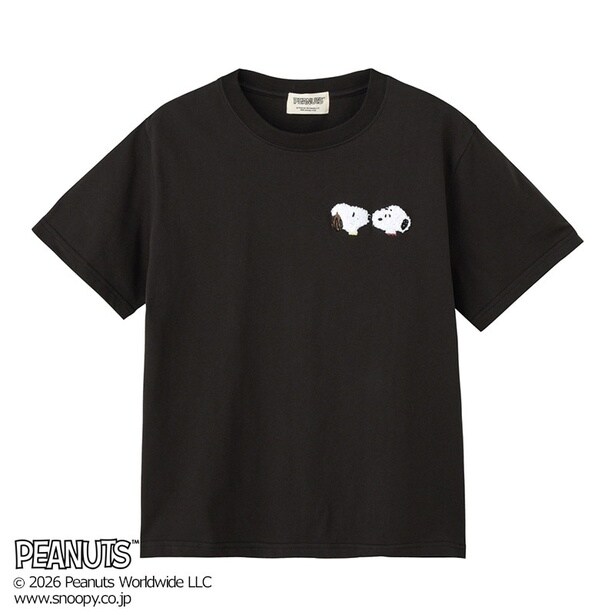 「Tシャツ サガラ刺しゅう ブラック」(3960円)