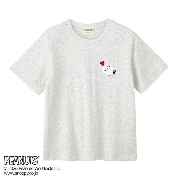 「Tシャツ サガラ刺しゅう アッシュ」(3960円)