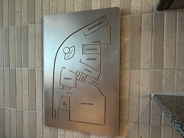 女性側の浴室フロアマップ