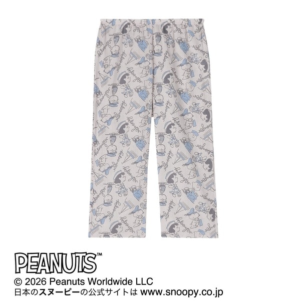 グレージュ/マリン柄