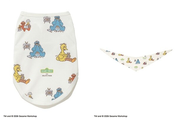 「【SESAME STREET】【CAT＆DOG】 カットソープルオーバー」(4290円)、「【SESAME STREET】【CAT＆DOG】 バンダナ」(2970円)