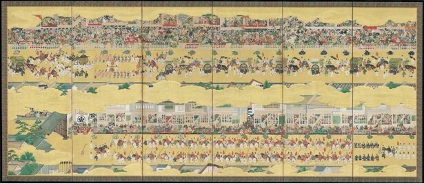 「二条城行幸図屏風」(左隻/江戸時代)