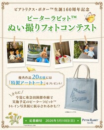 ピーターラビット(TM)の「ぬい撮りフォトコンテスト」が開催中！あなたの“ぬい”が電車内に展示されるかも!?